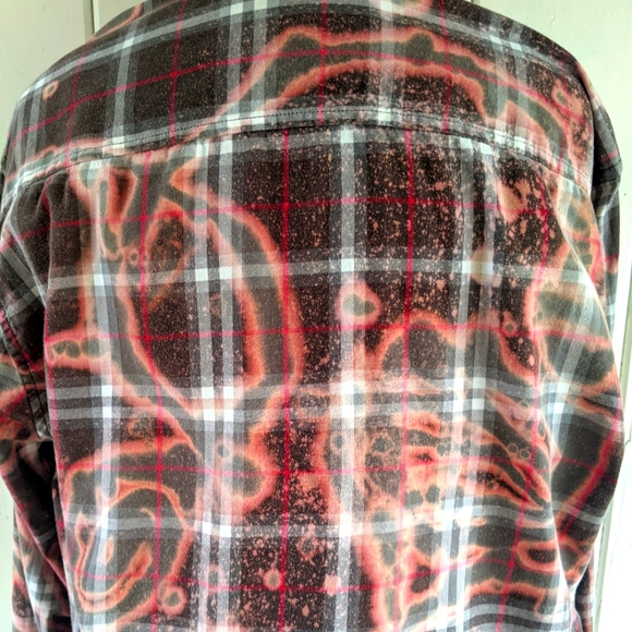 Distressed Boyfriend Plaid button down sz S - Picture 5 of 8